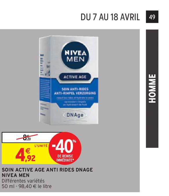 Soin Active Age Anti Rides Dnage Nivea Men