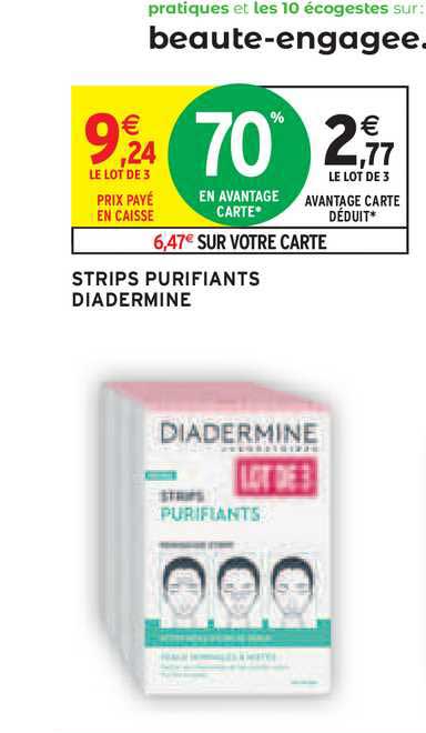 strips purifiants diadermine