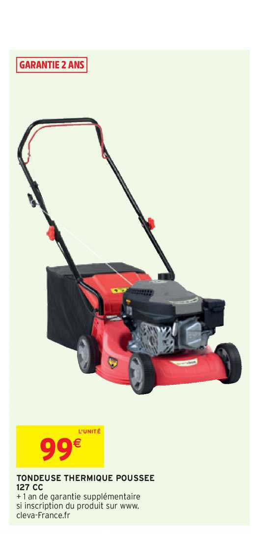 tondeuse thermique poussée 127 cc
