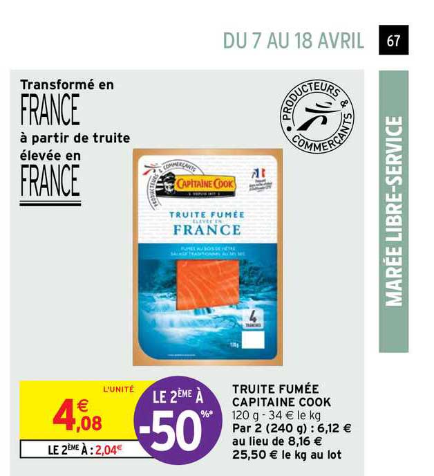 truite fumée capitaine cook