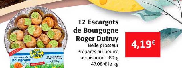 12 escargots de bourgogne roger dutruy