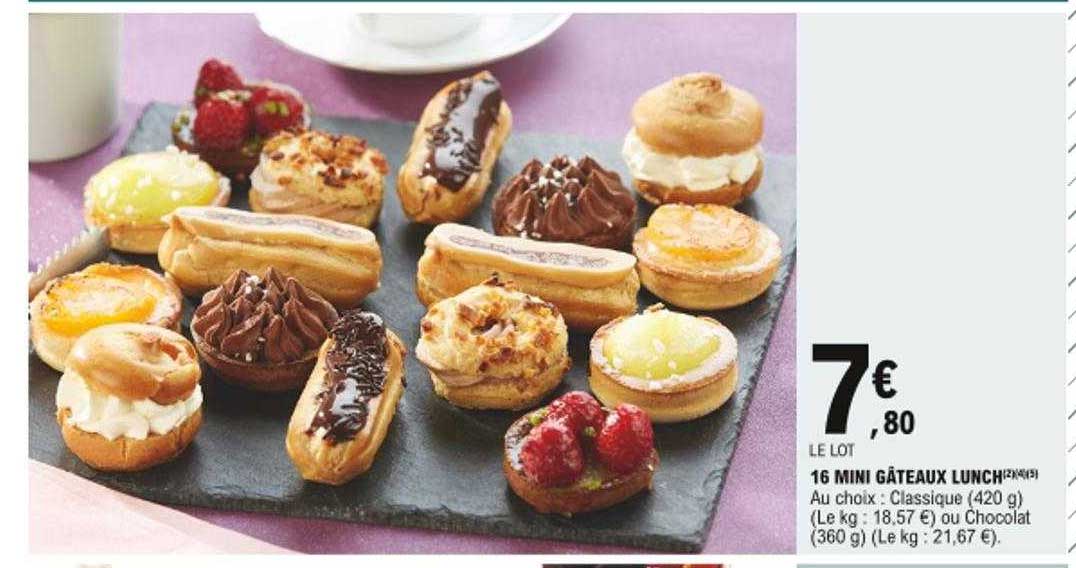 16 Mini Gâteaux Lunch