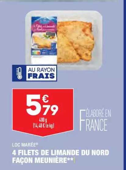 4 filets de limande du nord façon meunière loc marée
