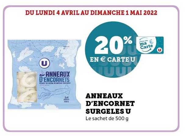 anneaux d'encornet surgelés u