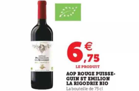 aop rouge puisseguin st émilion la rigodrie bio