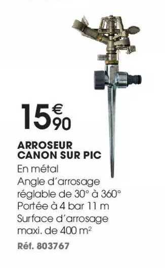 arroseur canon sur pic