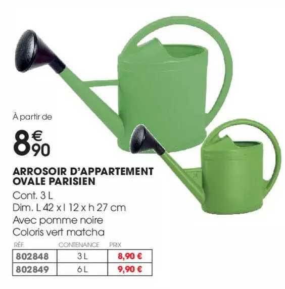 arrosoir d'appartement ovale parisien