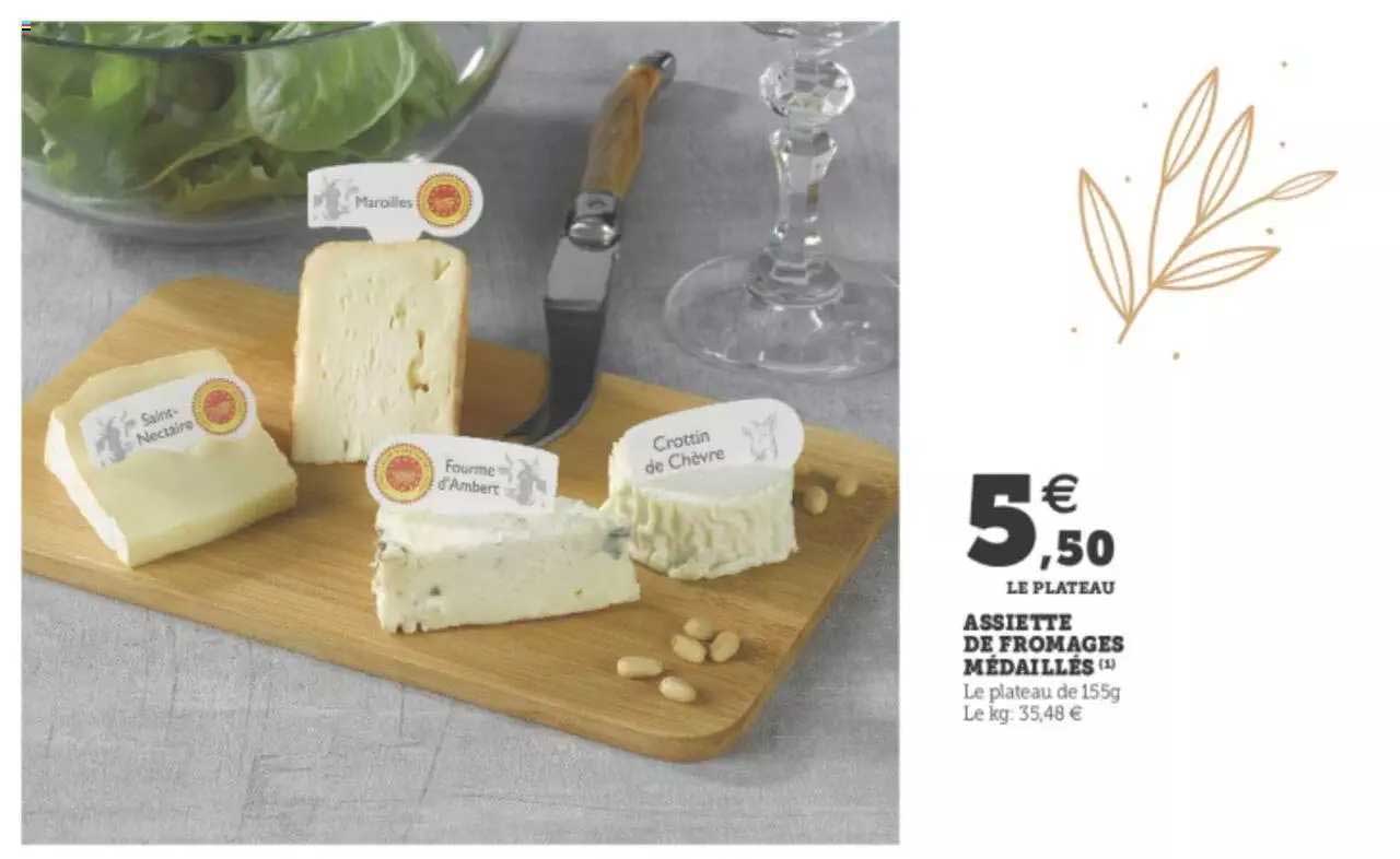 assiette de fromages médaillés