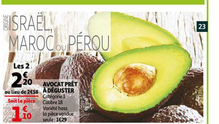 avocat prêt à déguster