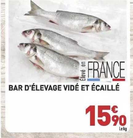 bar d'élevage vidé et écaillé