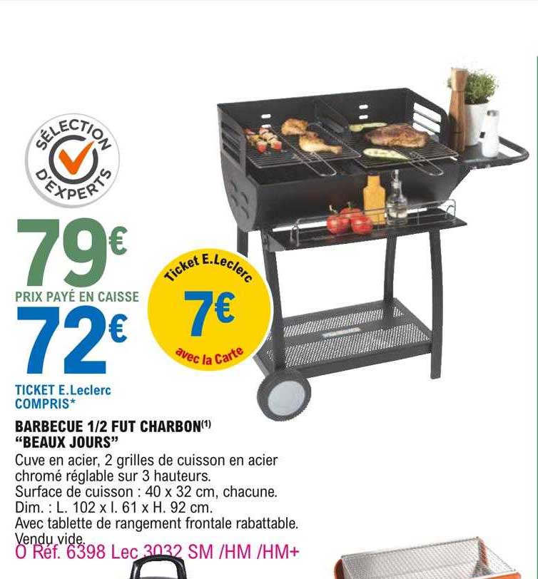 barbecue 1-2 fut charbon "beaux jours"