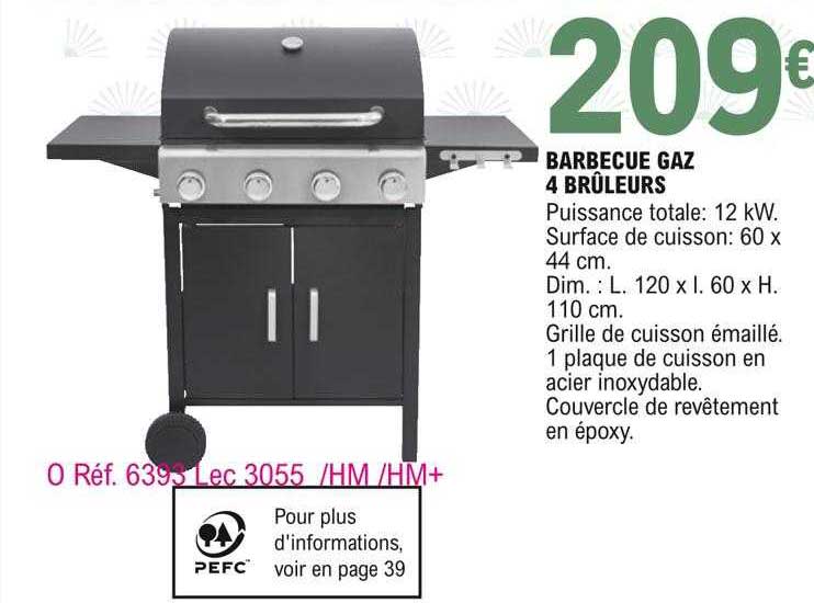 barbecue gaz 4 brûleurs