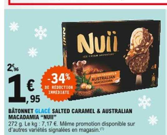 bâtonnet glacé salted caramel & australian macadamia "nuii"