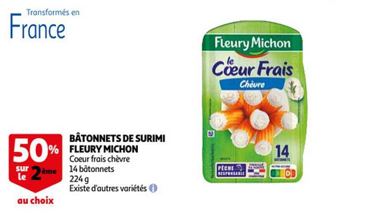 Bâtonnets De Surimi Fleury Michon