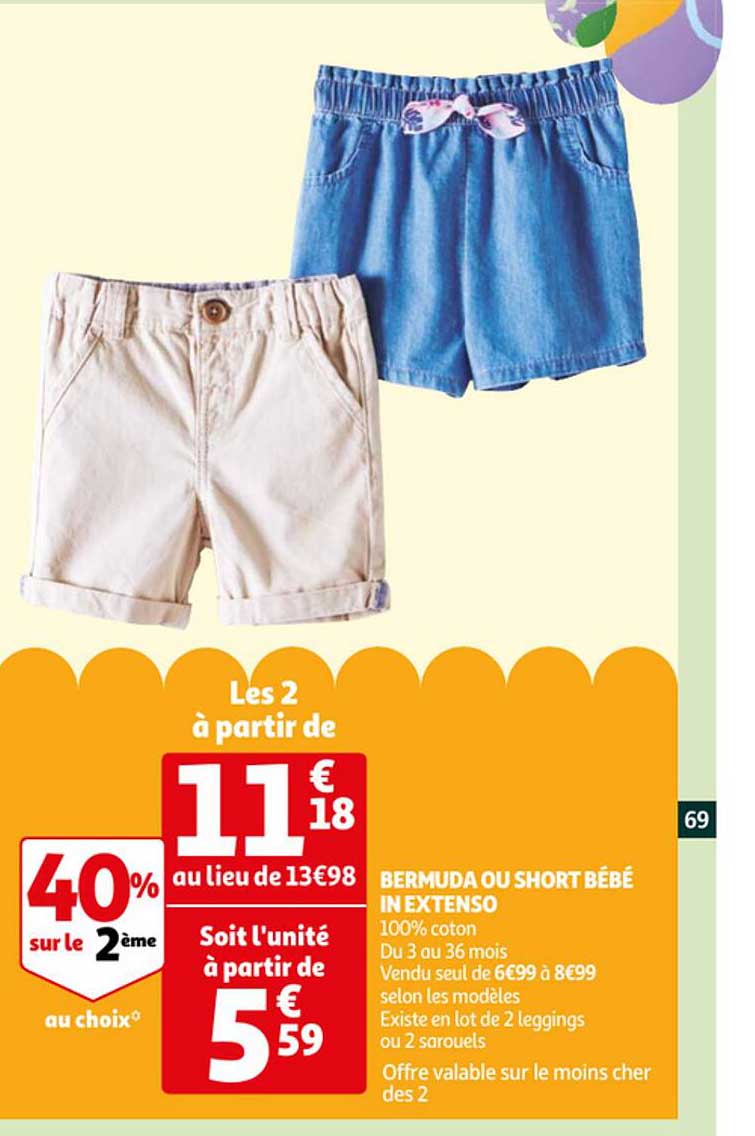 bermuda ou short bébé in extenso