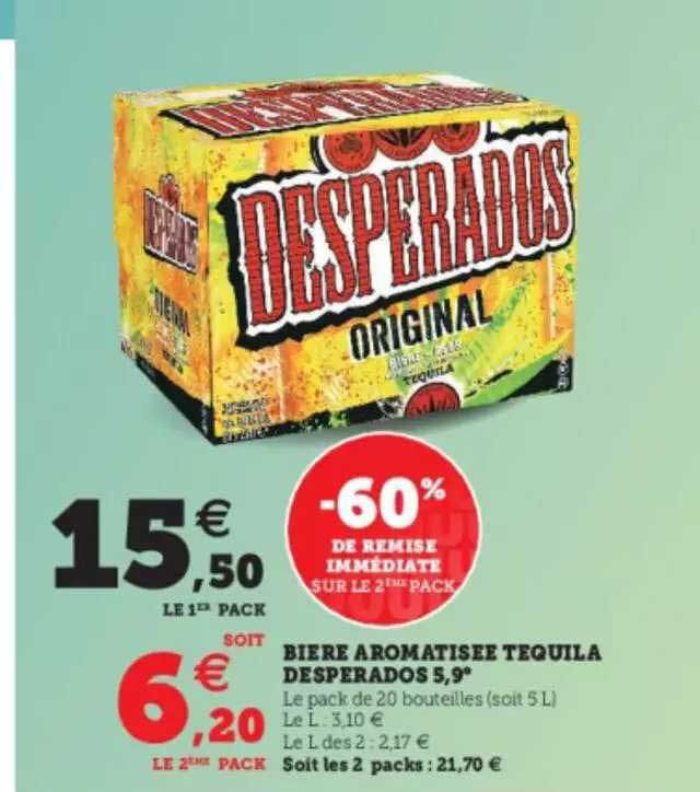 bière aromatisée tequila desperados 5,9°