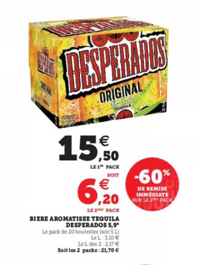bière aromatisée tequila desperados 5,9°