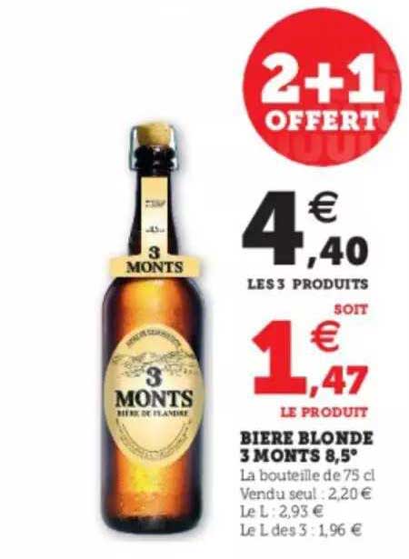 bière blonde 3 monts 8,5°
