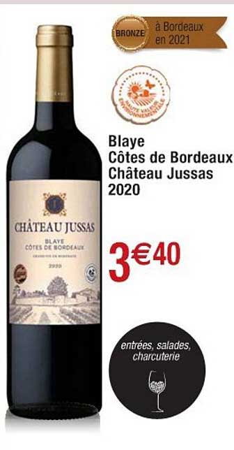 blaye côtes de bordeaux château jussas 2020