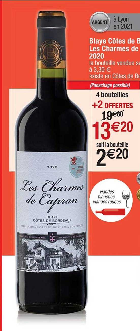 blaye côtes de bordeaux les charmes de capran 2020
