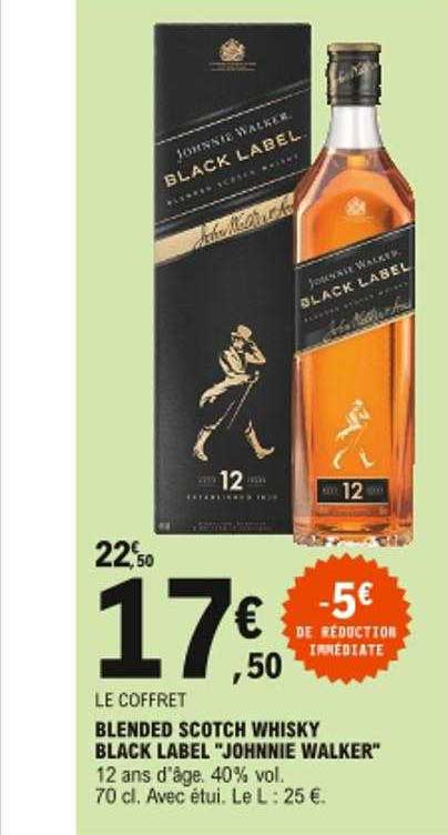 blended scotch whisky black label "johnnie walker"