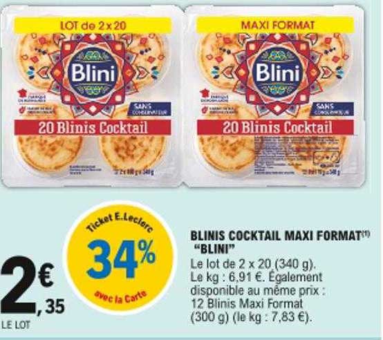 blinis cocktail maxi format "blini"