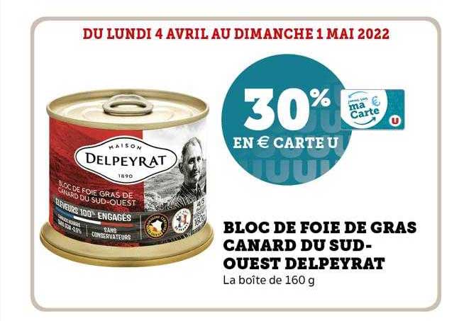 bloc de foie gras de canard du sud-ouest delpeyrat