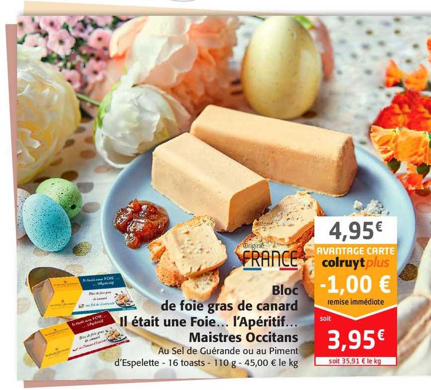 bloc de foie gras de canard il était une foie... l'apéritif... maistres occitans