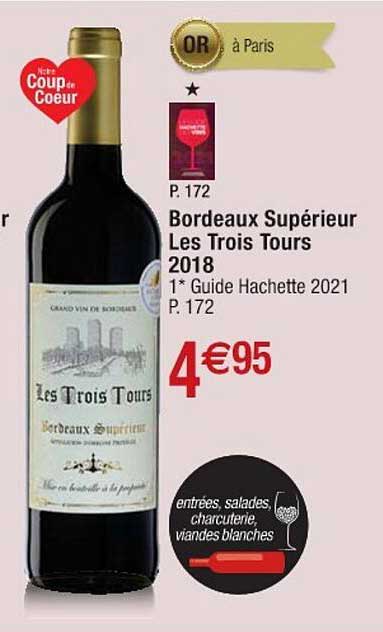 bordeaux supérieur les trois tours 2018