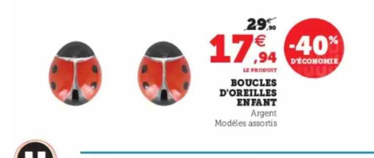 boucles d'oreilles enfant