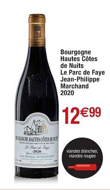 bourgogne hautes côtes de nuits le parc de faye jean-philippe marchand 2020