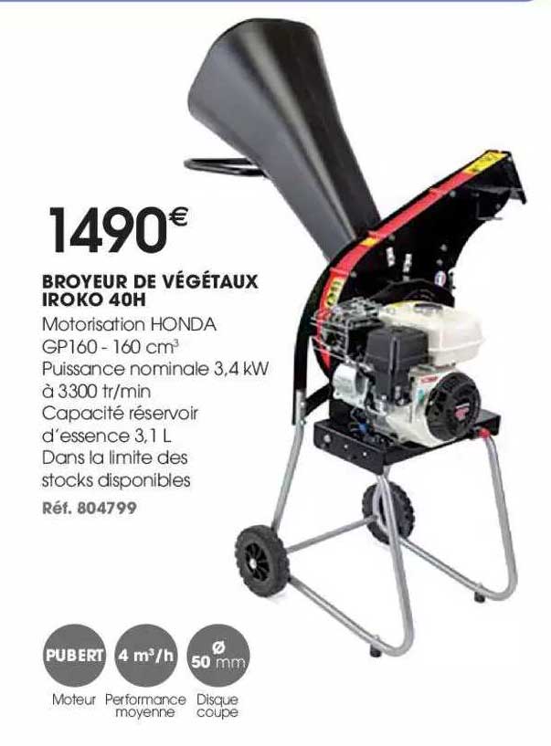 broyeur de végétaux iroko 40h