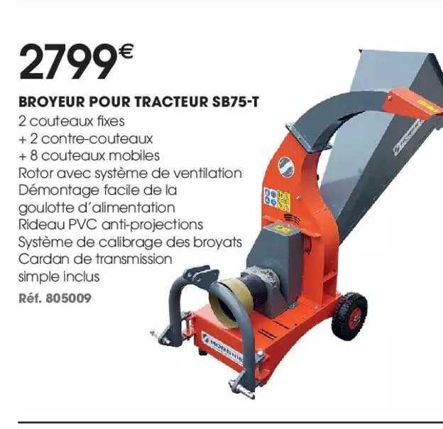 broyeur pour tracteur sb75-t