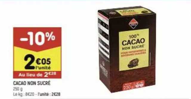 cacao non sucré