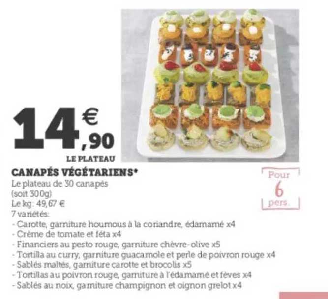 canapés végétariens