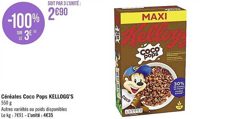 céréales coco pops kellogg's
