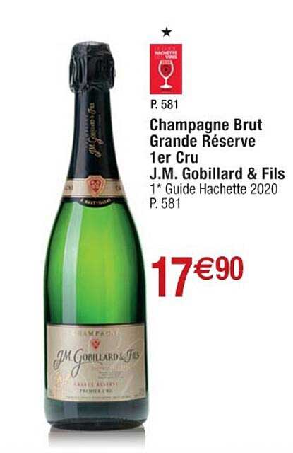 champagne brut grande réserve 1er cru j.m. gobillard & fils