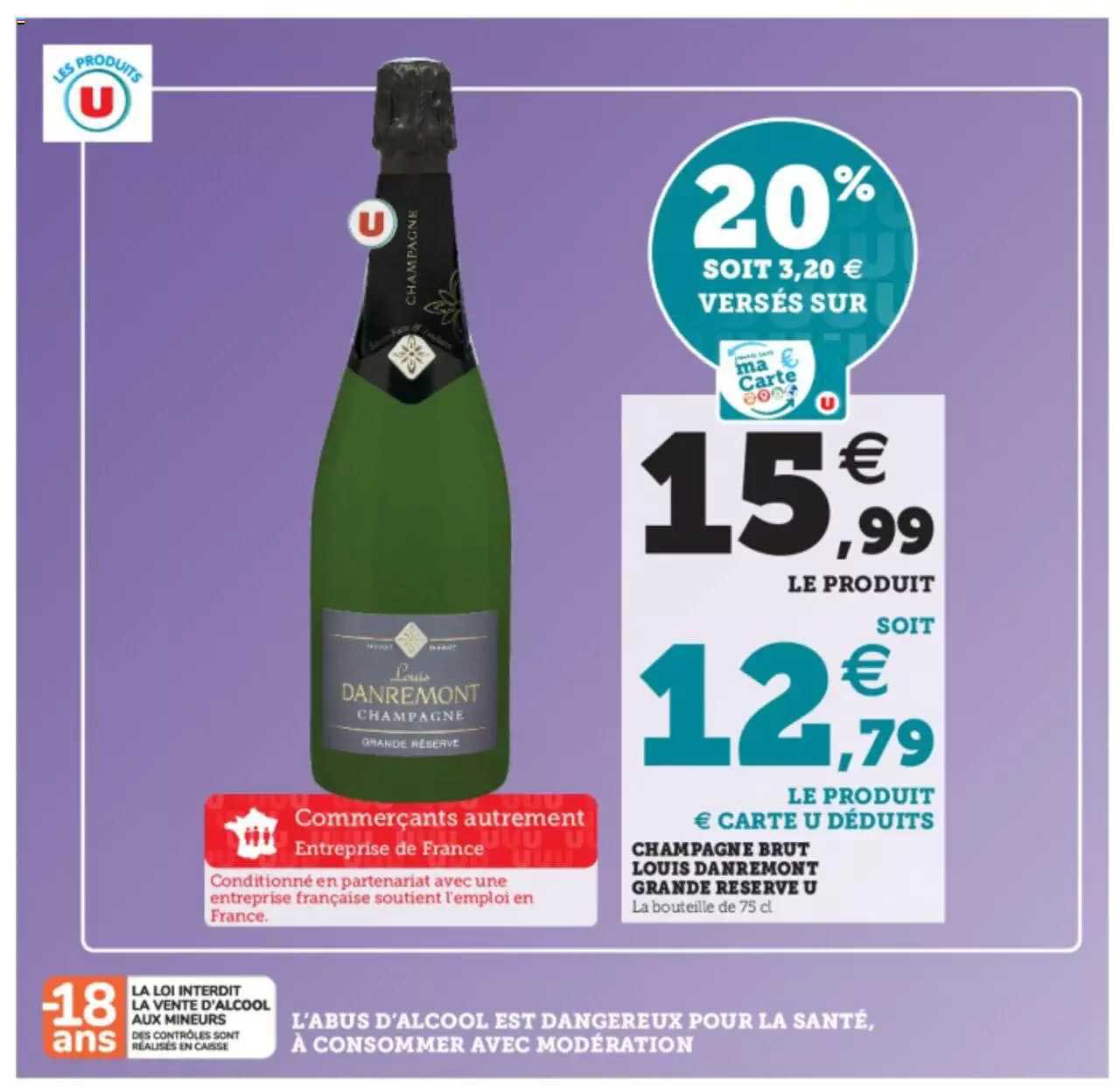 Champagne Brut Louis Danremont Grand Réserve U