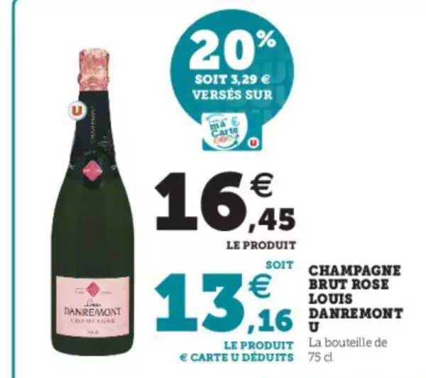 champagne brut rosé louis danremont u