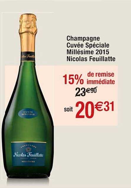 champagne cuvée spéciale millésime 2015 nicolas feuillatte