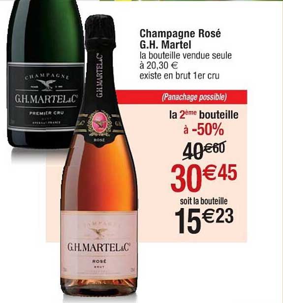 champagne rosé g.h. martel