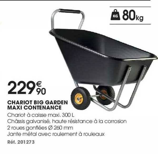 chariot big garden maxi contenance