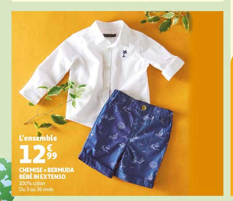chemise + bermuda bébé in extenso