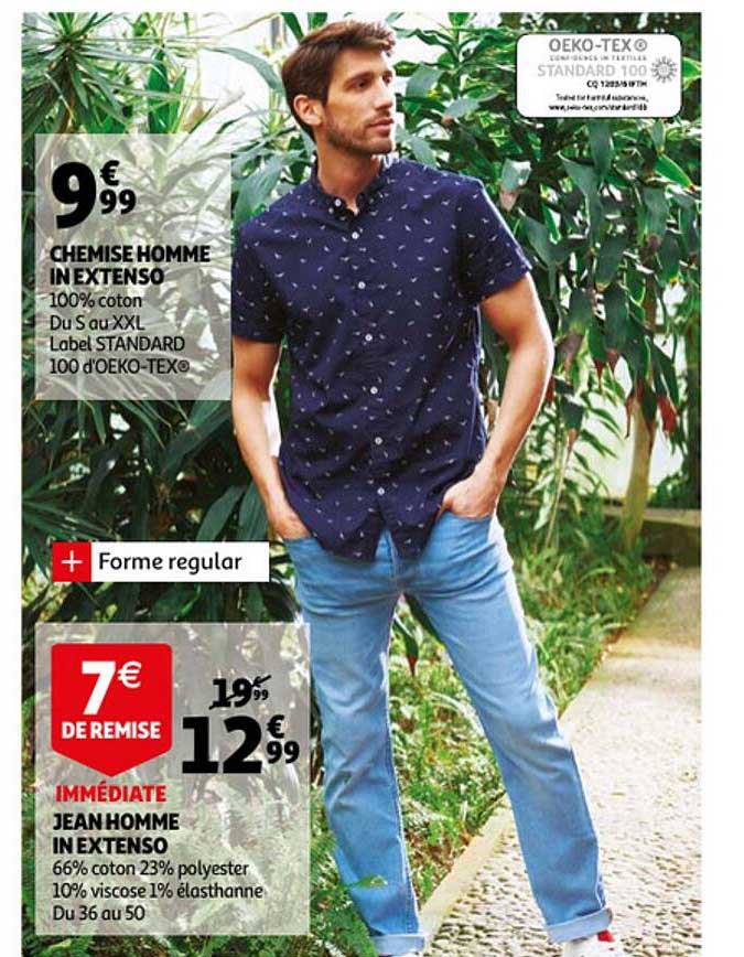 chemise homme in extenso, jean homme in extenso