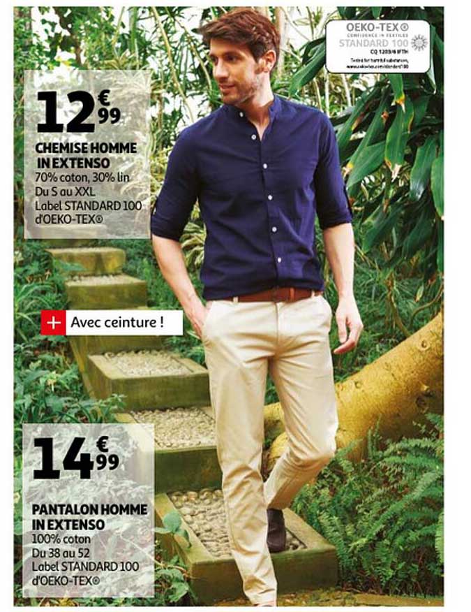 chemise homme in extenso, pantalon homme in extenso