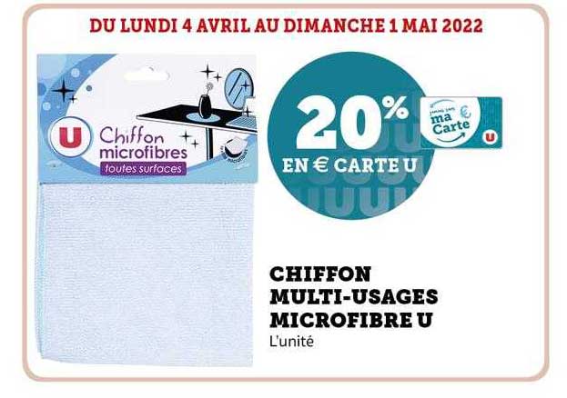 chiffon multi-usages microfibre u
