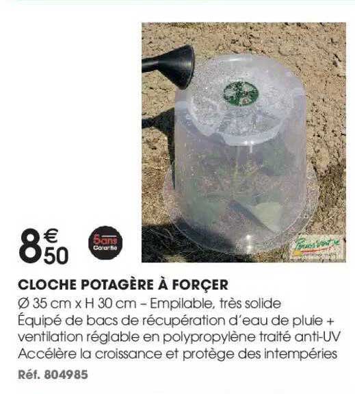 cloche potagère à forcer