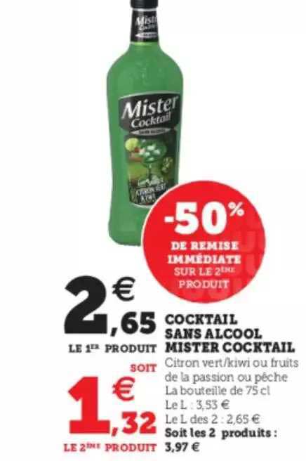 cocktail sans alcool mister cocktail