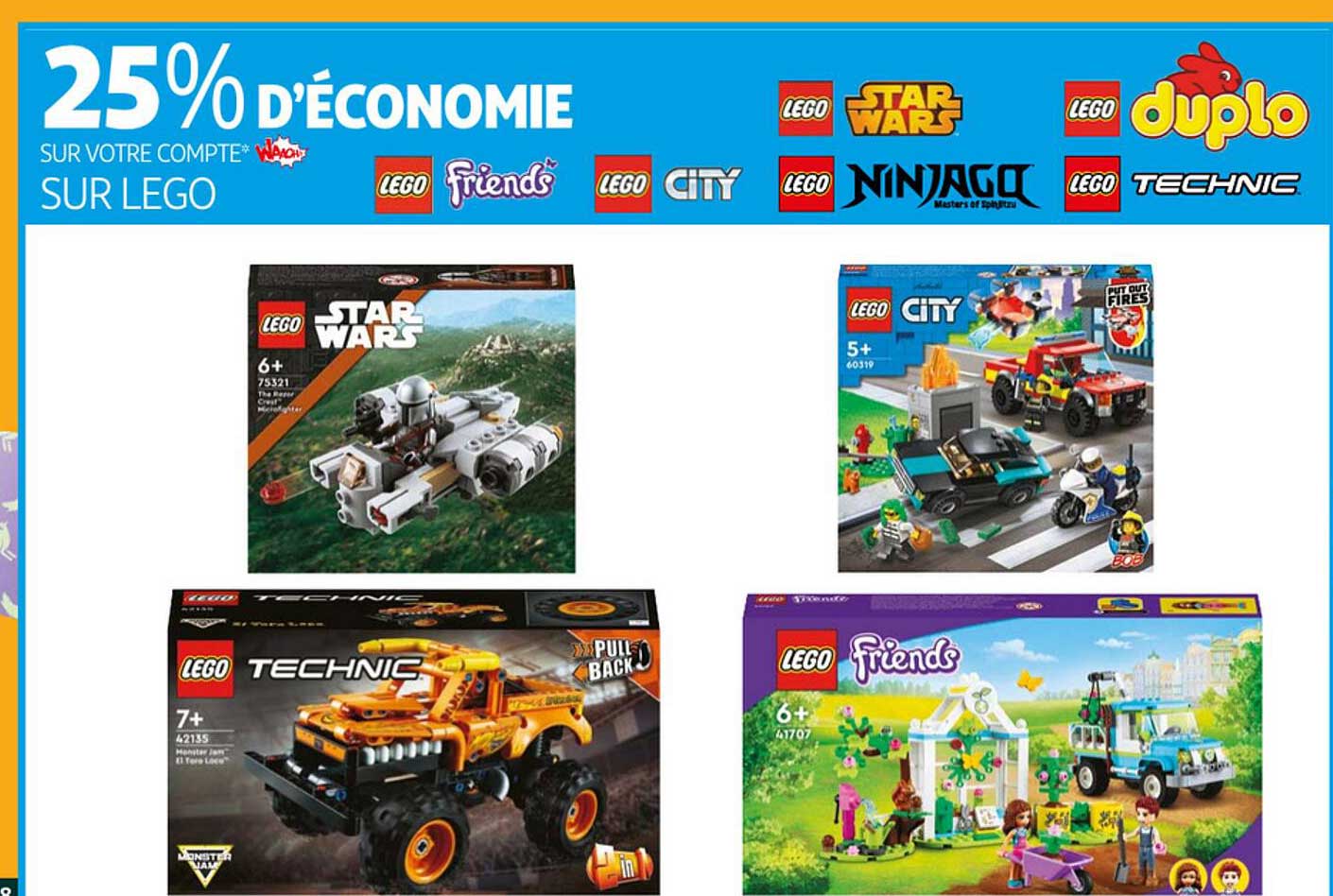 compte waaooo  : lego friends, lego city, lego star wars, lego ninjago, lego duplo, lego technic