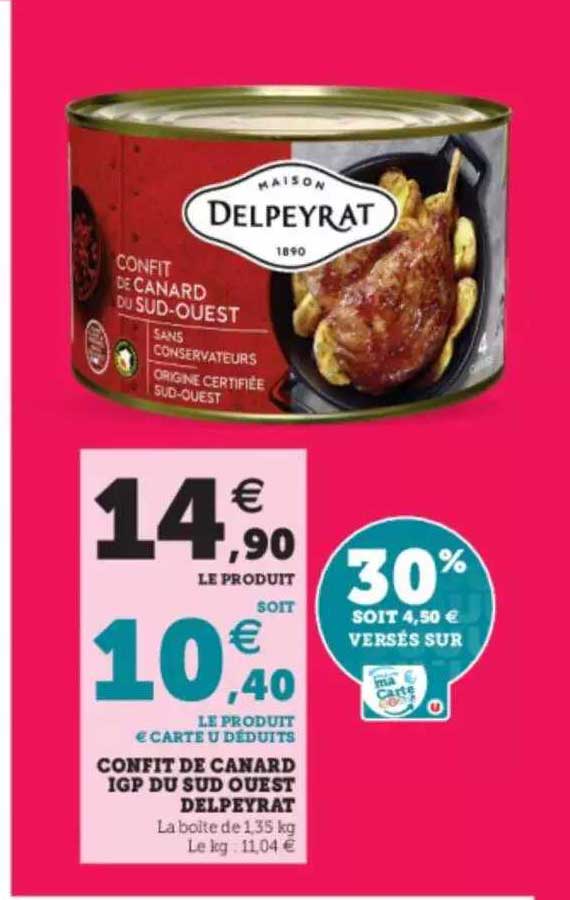 confit de canard igp du sud ouest delpeyrat